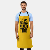 Tablier Art de mot de temps de BBQ cool  (Porté)