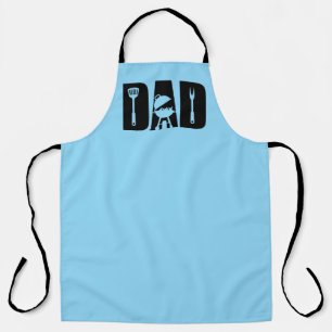 Tablier Art de mots Papa de grillade cool 