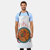 Tablier Art de nourriture au curry épicé chaud (Porté)