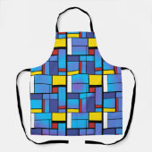 Tablier Art De Style Mondrian, Couleurs De Vagues Mondrien (Recto)