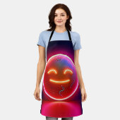 Tablier Art de visage heureux Neon Glow (Porté)