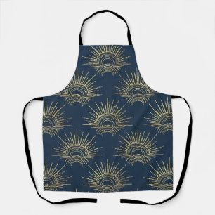 Tablier Art Déco Alabere Couronne Arc Bleu Minuit