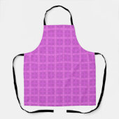 Tablier Art déco lilas vif géométrique (Recto)