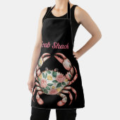 Tablier Art du crabe floral Design côtier personnalisé (Insitu)