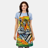 Tablier Art du Tigre Tropical (Porté)