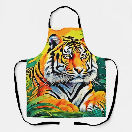 Tablier Art du Tigre Tropical (Recto)