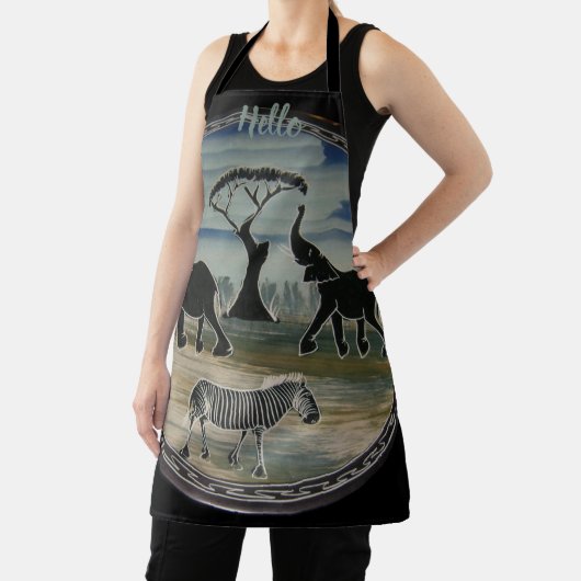 Tablier Art Eléphant Africain (Insitu)