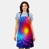 Tablier Art énergétique vortex géométrique vibrant (Porté)