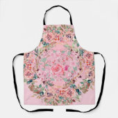 Tablier Art Floral, Fleurs Roses, Wreath Floral Rose (Recto)