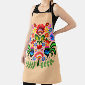 Tablier Art folklorique polonais - motif de broderie flora (Insitu)