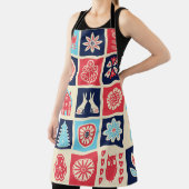 Tablier Art folklorique scandinave : vintage floral. (Insitu)