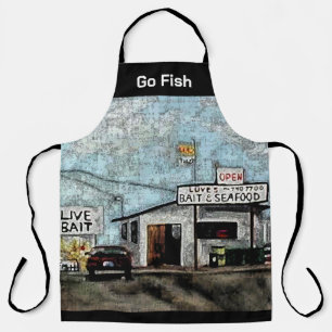 Tablier Art For Fisherman’s Life - Trouvez Bait Here Apron