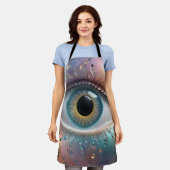 Tablier Art Fractal Blue Eyeball, (Porté)