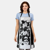 Tablier Art Géométrique Noir Et Blanc 1 (Porté)