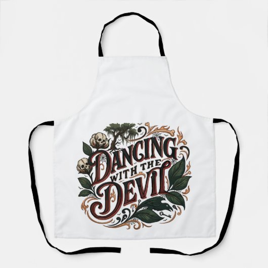 Tablier Art gothique Dansant avec le diable (Recto)