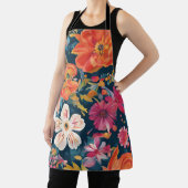 Tablier Art graphique floral vibrant (Insitu)