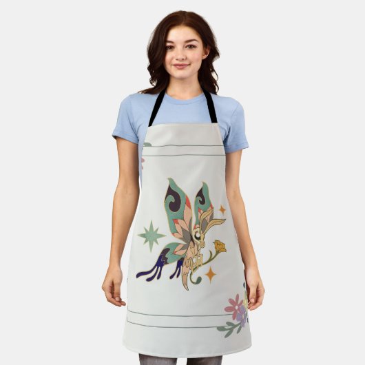 Tablier Art graphique, Illustration de papillon fée (Porté)