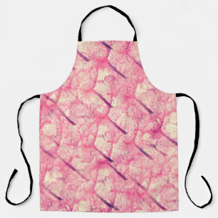 Tablier art L'aquarelle rose encre couleur rose