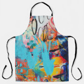 Tablier Art multimédia mixte multicolore (Recto)