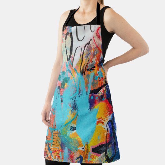 Tablier Art multimédia mixte multicolore (Insitu)