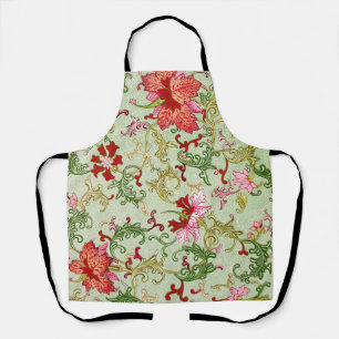 Tablier Art Nouveau Chinois Floral Chinoiserie Vintage