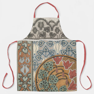 Tablier Art nouveau Cyclamen floral élégant Eugene Grasset