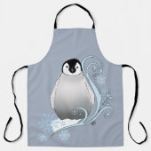 Tablier Art Nouveau Flocons de Neige Manchot Hiver Fantais (Recto)