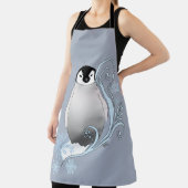 Tablier Art Nouveau Flocons de Neige Manchot Hiver Fantais (Insitu)