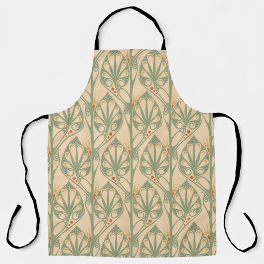 Tablier Art Nouveau, Retro Fond d'écran design. (Recto)