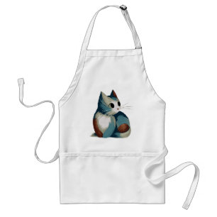 Tablier Art numérique de chat coloré