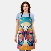 Tablier Art papillon floral (Porté)