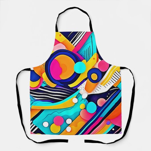 Tablier Art Pop Abstrait Vibrant (Recto)