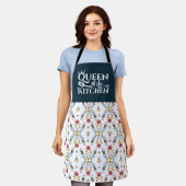 Tablier art populaire scandinave mignon floral (Porté)