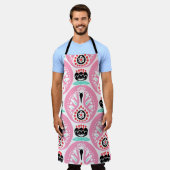 Tablier Art populaire scandinave : Nordic Seamless. (Porté)