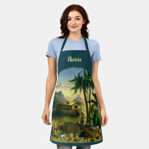 Tablier Art populaire victorien vintage, l'Arche de Noé pa