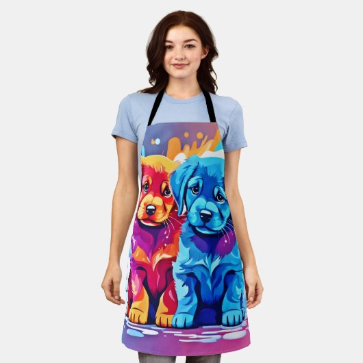 Tablier Art Puppy Coloré (Porté)
