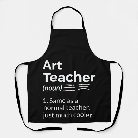 Tablier Art Teacher Définition Funny Artist Artistic Lover (Recto)