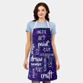 Tablier Art Words Paint Splatter Apron (Porté)