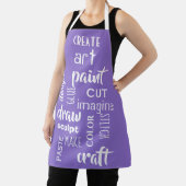 Tablier Art Words Purple Apron (Insitu)