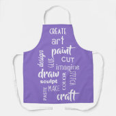 Tablier Art Words Purple Apron (Recto)