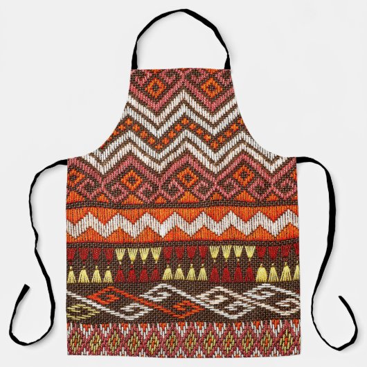 Tablier artisanat thaïlandais ancien, tapis péruvien. (Recto)