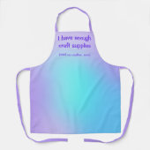 Tablier Artiste amusant Apron pourpre et Turquoise dégradé (Recto)