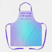 Tablier Artiste amusant Apron pourpre et Turquoise dégradé (Recto)