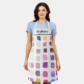 Tablier Artiste aquarelle personnalisée (Porté)