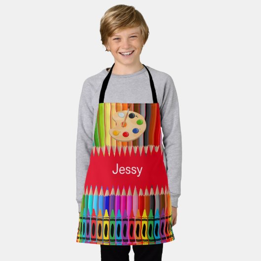 Tablier Artiste customisé (Porté)