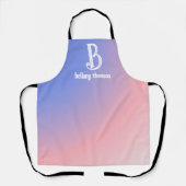 Tablier Artiste de maquillage moderne Gradient Blue Pink (Recto)