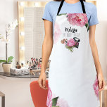 Tablier Artiste de maquillage rose<br><div class="desc">Pleine de teintes vibrantes et de fleurs fantaisistes, cette impression est un festin visuel parfait pour les maquilleurs, les blogueurs de beauté, les influenceurs et tous ceux qui recherchent une touche d'élégance florale colorée avec une touche de glamour. Avec des pivoines rose vif, une palette de maquillage, des pinceaux de...</div>
