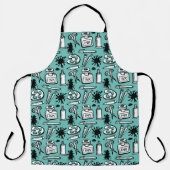 Tablier Artiste Motif de pinceaux et d'objets Art Paint (Recto)