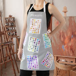 Tablier Artiste peintre personnalisé<br><div class="desc">Ce tablier coloré est décoré d'un motif d'aquarelle sur un arrière - plan gris. Facile à personnaliser. Utilisez l'outil de conception pour modifier la taille, le style ou la couleur du texte. Vous ne trouverez pas ces images exactes d'autres designers pendant que nous créons notre oeuvre. Aquarelle originale © Michele...</div>