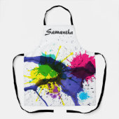 Tablier Artiste tendance Paint Splash Personnalisé (Recto)